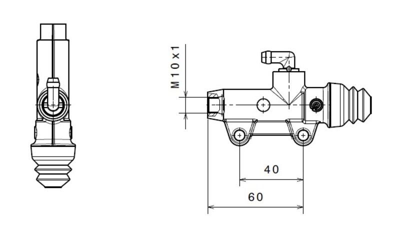 Bomba de freno BREMBO trasero gris Ø11mm 910.4776.01
