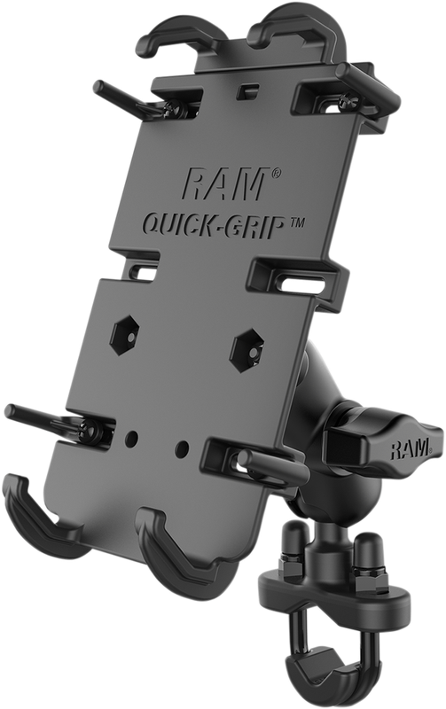 Soporte de teléfono Quick Grip con base de abrazadera en URAM MOUNTS
KIT XL QUIK GRIP UBOLT