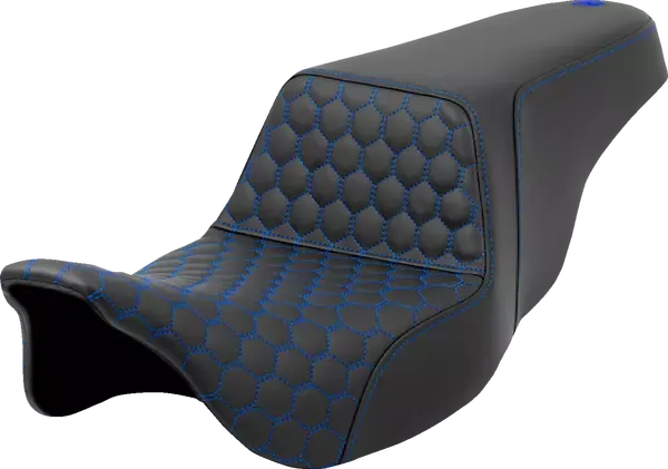 Asiento elevador tipo panal SADDLEMEN
SEAT STEP UP HC BLUE STITCH para Harley Davidson