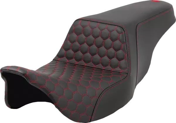 Asiento elevador tipo panal SADDLEMEN
SEAT STEP UP HC RED STITCH para Harley Davidson