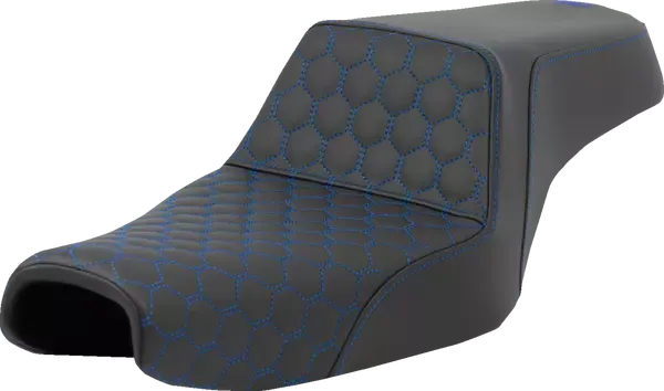 Asiento elevador tipo panal SADDLEMEN
SEAT STEP UP HC BLUE STITCH para Harley Davidson XL
