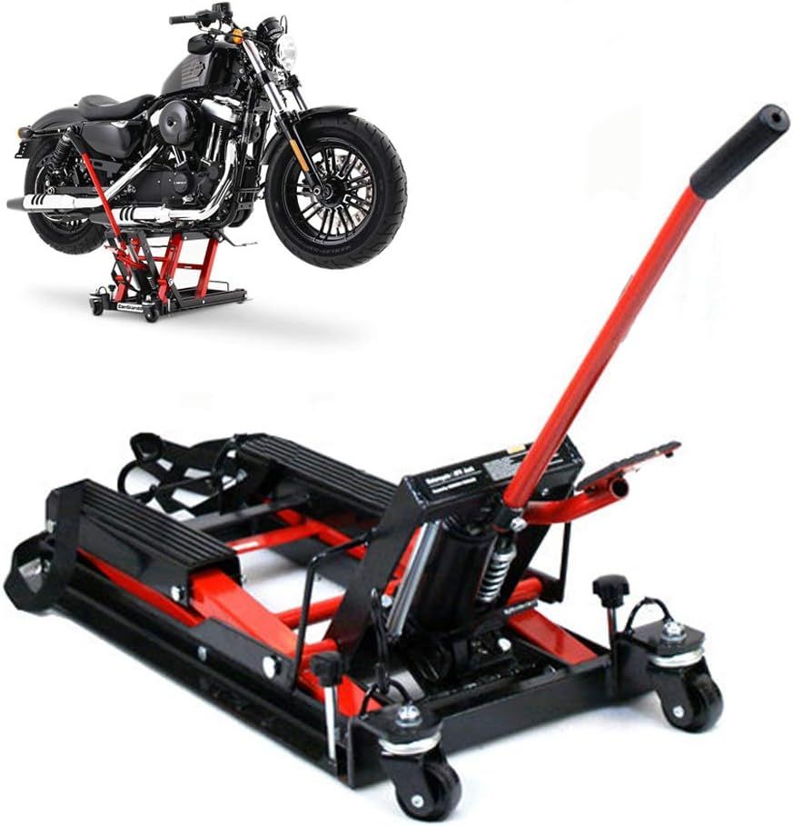 Elevador Hidráulico de Motocicleta, 680 kg, Caballete de Montaje para Motocicleta, Plataforma Elevadora Plegable, Caballete de Montaje de Motocicleta, para Modelos Personalizados