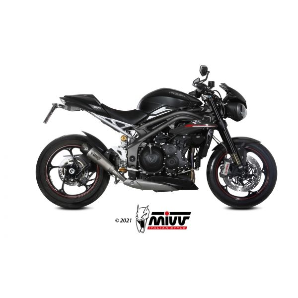 Mivv Slip-On X-M5 titan Triumph Speed Triple R / S / RS 2018-20
