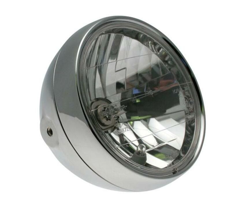 Faro Óptica cromada Ø180x160mm universal homologado