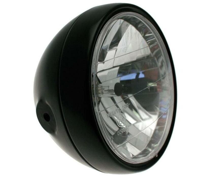 Faro Classic Negro Ø180x160mm universal Homologación CE