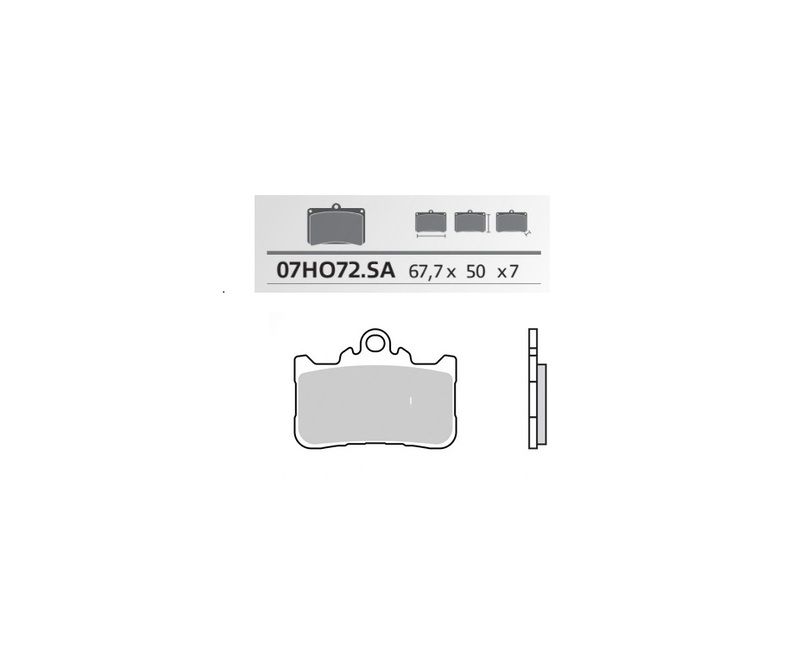 Pastillas de freno BREMBO sinterizadas - 07HO72SA para HONDA CB 500/750 F, Hornet