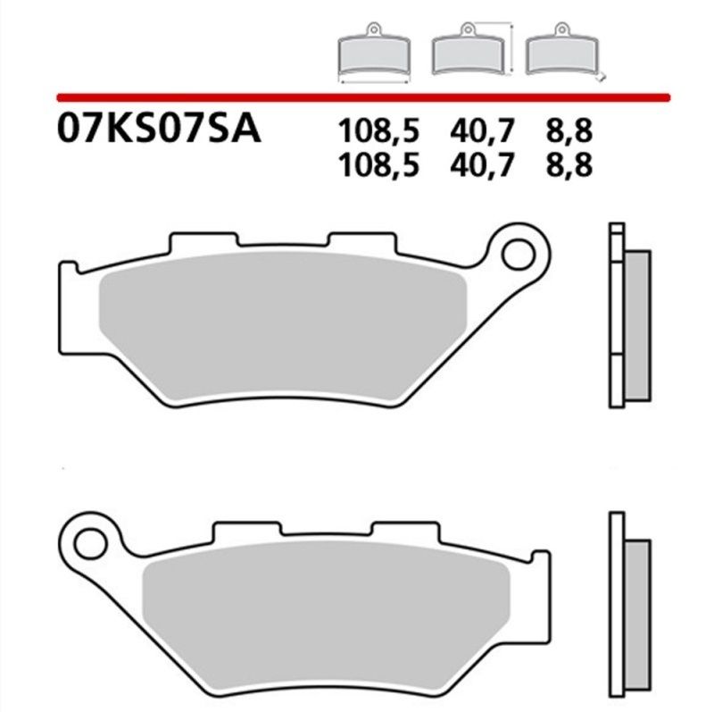 Pastillas de freno BREMBO sinterizadas - 07KS07SA para BENELLI TRK 502 X [500]