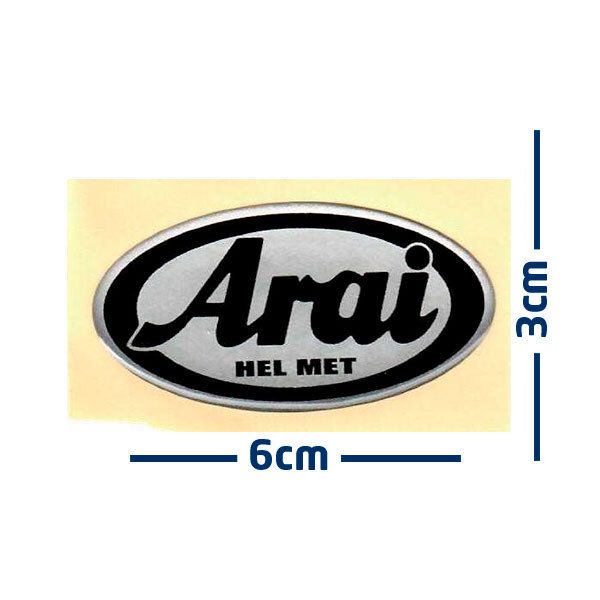 Pegatina Arai 3D Gris