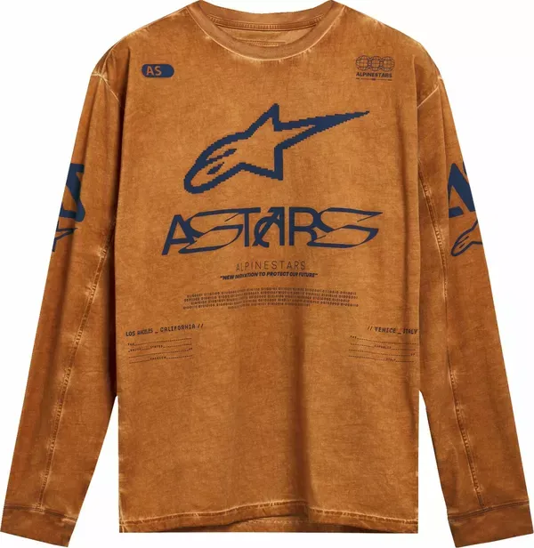 Camiseta de manga larga Alpinestars Nook Knit TEE LS KNIT NOOK RT BR