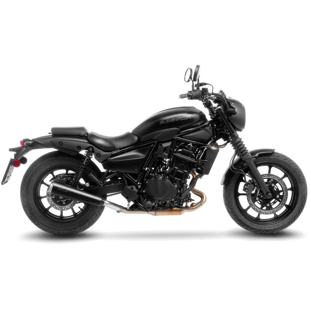 Sistema de escape LeoVince CLASSIC RACER BLACK EDITION para KAWASAKI ELIMINATOR 500/SE homologado