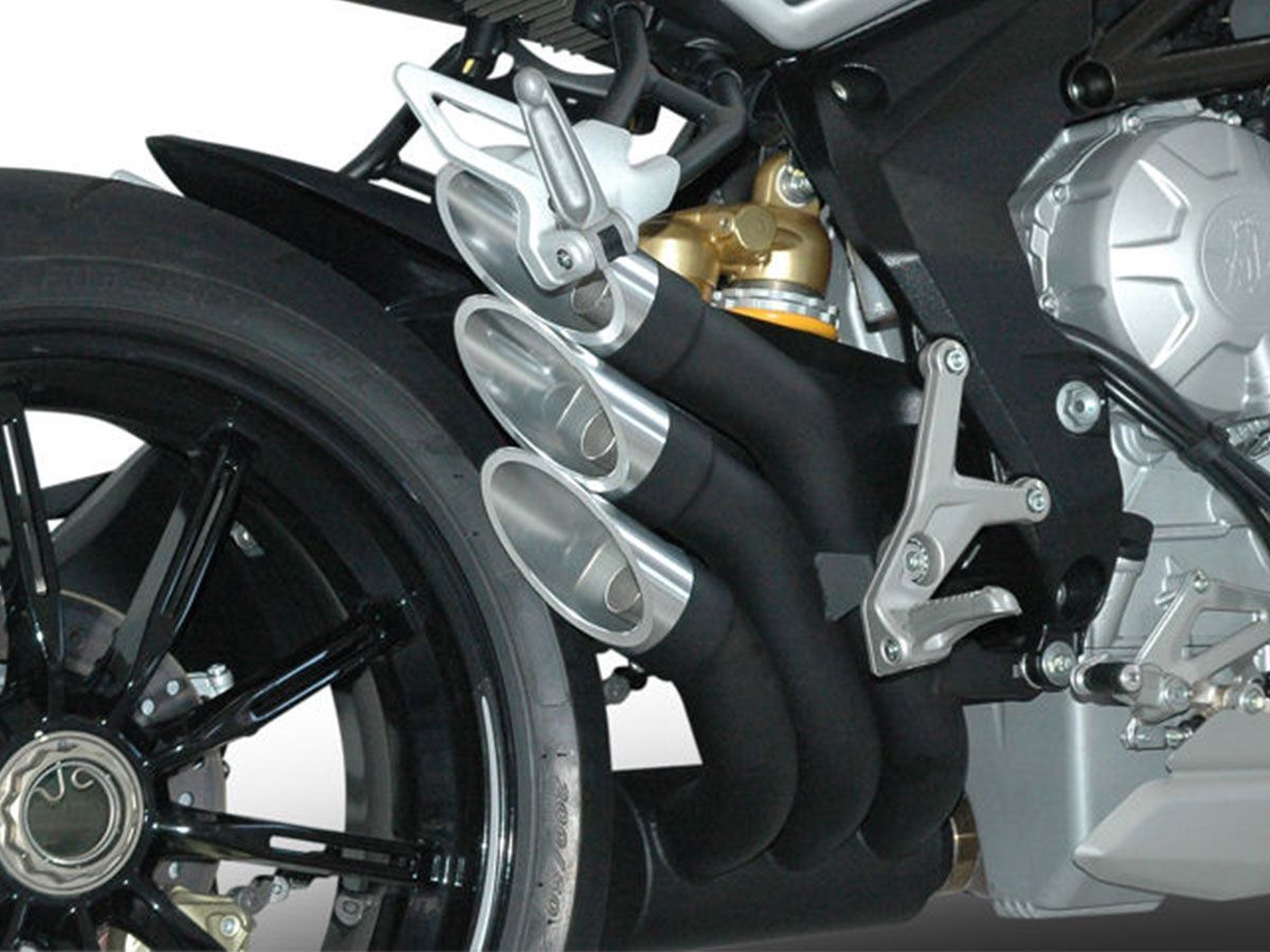 TERMINAL OSCURO DE ACERO INOXIDABLE PARA PISTOLA DE POTENCIA QD MV AGUSTA STRADALE 800