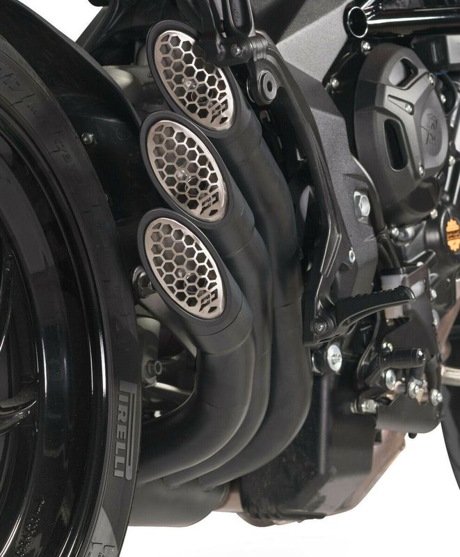 TERMINAL OSCURO DE ACERO INOXIDABLE PARA PISTOLA DE POTENCIA QD MV AGUSTA BRUTALE 675 / 800 2012-2015
