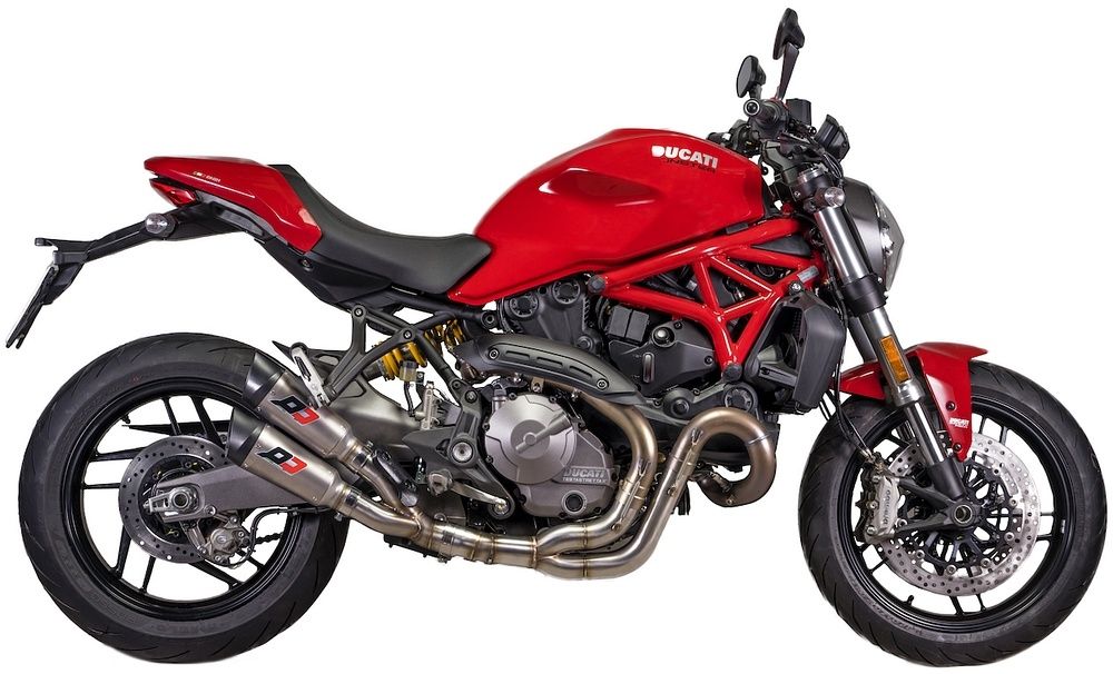 PAR DE SILENCIADORES GUNSHOT TITANIO QD ESCAPE DUCATI MONSTER 821 2018-2020