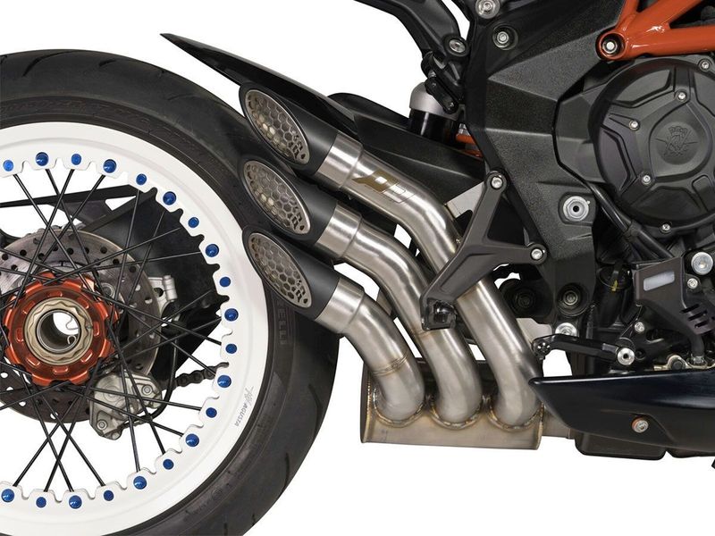 SILENCIOSO ESCAPE QD ESCAPE POWERGUN PLATA MV AGUSTA DRAGSTER 800 RR 2016-2022