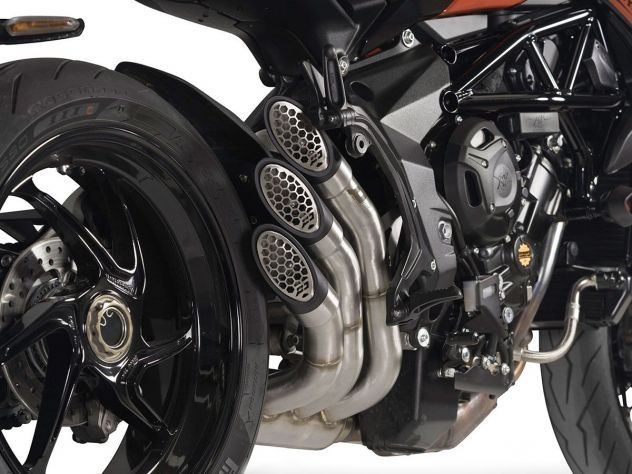 SILENCIOSO ESCAPE QD ESCAPE POWERGUN PLATA MV AGUSTA BRUTALE 800 RR 2016-2022