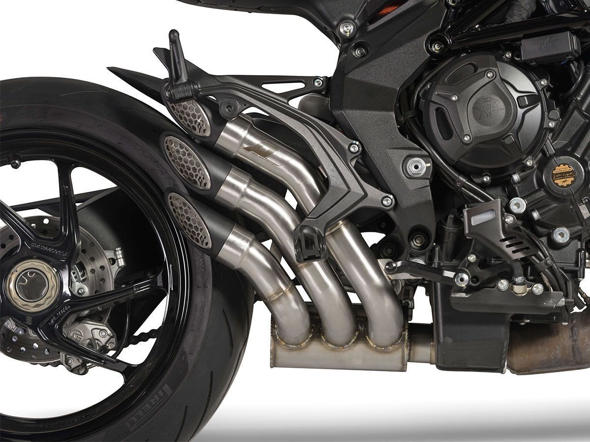 SILENCIOSO ESCAPE QD ESCAPE POWERGUN PLATA MV AGUSTA F3 800 2017-2022
