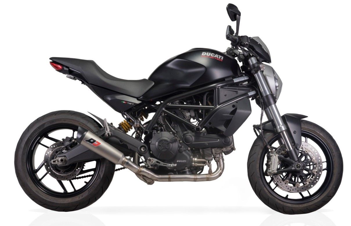 2 EN 1 ESCAPE COMPLETO MONTAJE BAJO QD DUCATI MONSTER 797 2017+