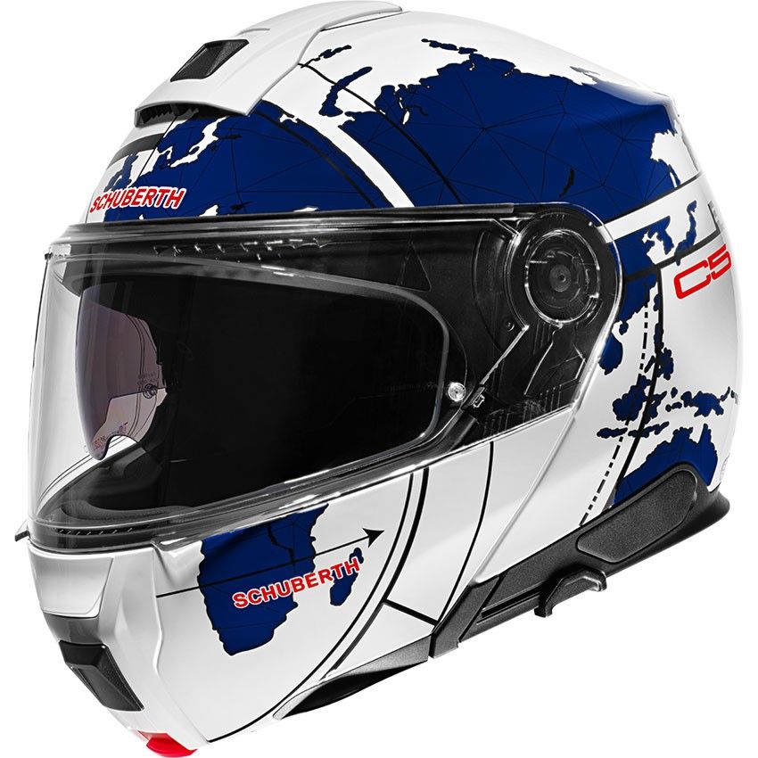 CASCO MODULAR SCHUBERTH C5 ECE DEKOR GLOBE AZUL