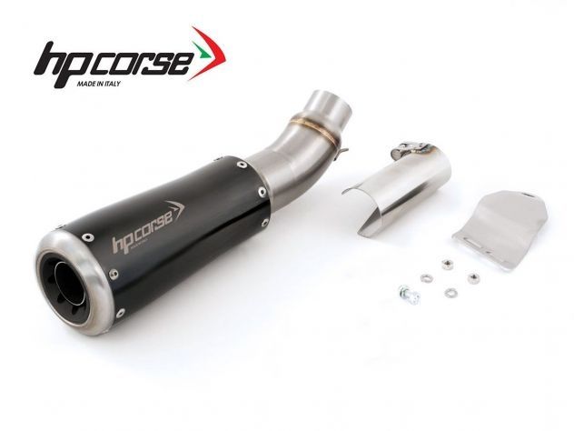 SILENCIADOR DE ESCAPE HP CORSE GP07 NEGRO RECTO DUCATI SCRAMBLER 800 2015-2020