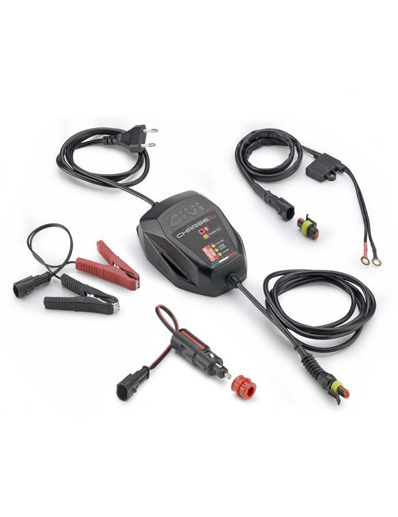 Cargador batería/ Mantenedor cargador de batería de moto con sistema CAN-Bus. Compatible tanto con baterías de litio como con baterías de plomo y ácido GIVI S5111