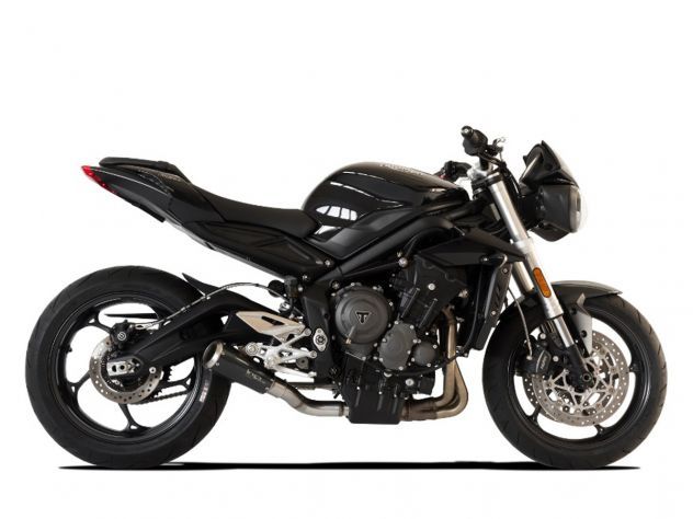 SILENCIADOR HP CORSE NEGRO GP07 "RED" TRIUMPH STREET TRIPLE 765 2017-2023