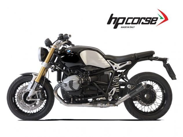 TERMINAL BAJO GP07 HP CORSE ACERO INOXIDABLE NEGRO BMW R NINE T 2014-2016