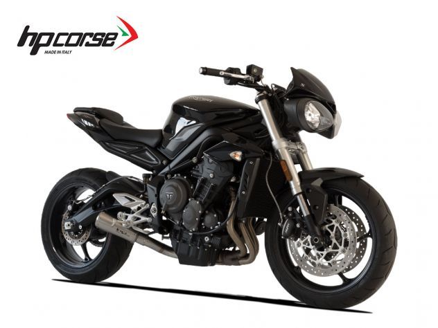 SILENCIADOR GP07 HP CORSE SATINADO TRIUMPH STREET TRIPLE 765 2017-2020