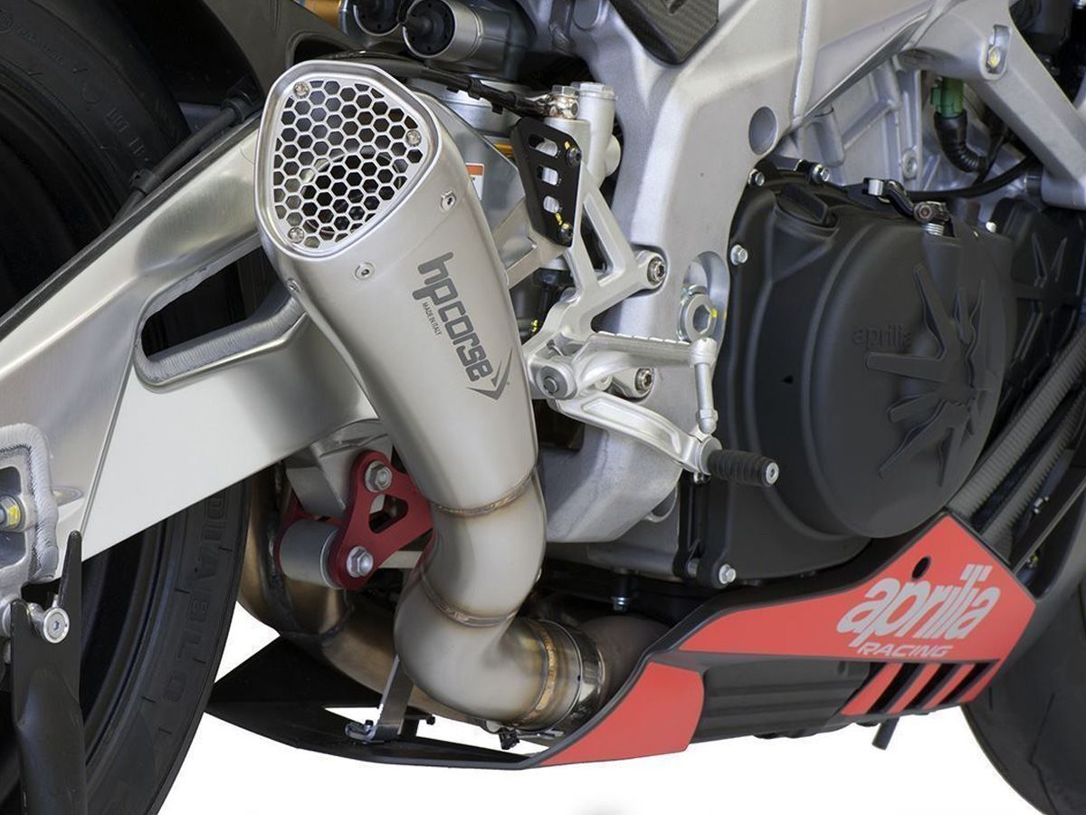 HYDROFORM SHORT R SILENCIADOR HP CORSE ACERO SATINADO APRILIA RSV4 2019-2020