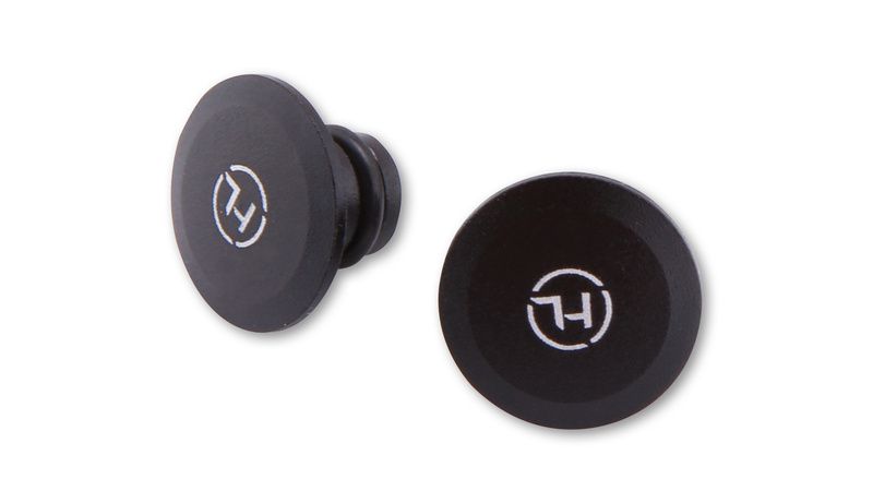 Tapones para rosca retrovisor HIGHSIDER aluminio CNC M10 - Negro mate