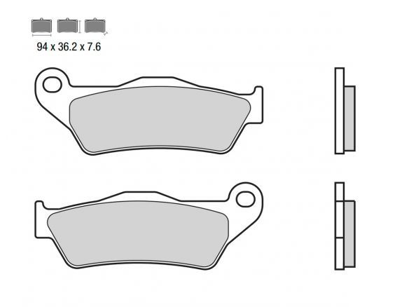 JUEGO DE PASTILLAS DE FRENO TRASERO BREMBO 07BB0459 DUCATI MULTISTRADA V4 / S 2021-2023