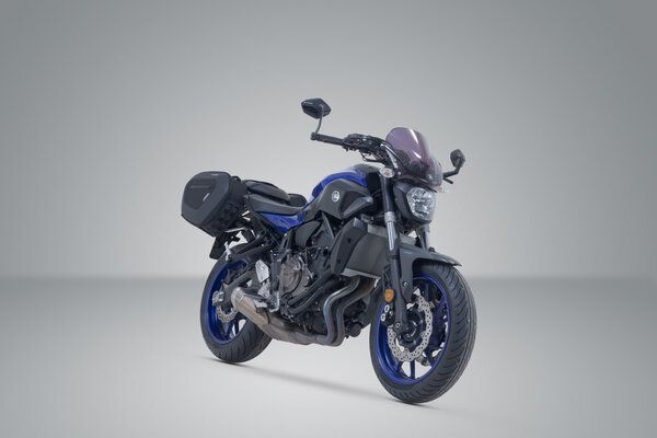 Juego de alforjas PRO BLAZE. Negro. Yamaha MT-07/Moto Cage/Tracer.