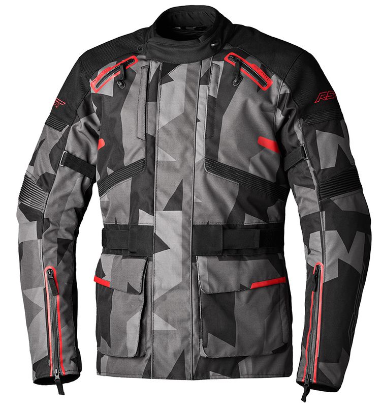 Chaqueta textil RST Endurance CE hombre - Camo / Gris / Rojo