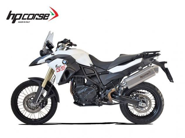 SILENCIADOR 4 VÍAS R HP CORSE ACERO SATINADO BMW F 800 GS 2008-2017