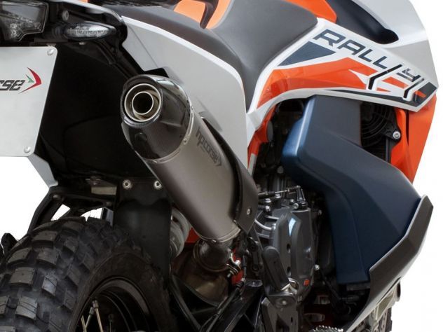 SILENCIADOR DE ESCAPE HP CORSE SP-1 CARBONO CORTO TITANIO KTM ADVENTURE 890 2021-2023