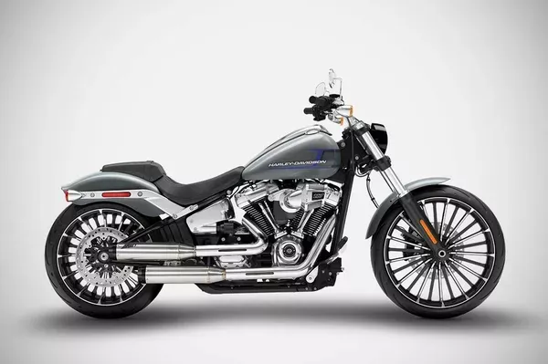 Slip-Ons Muffler for HD-SOFTAIL (BREAKOUT/FAT BOY) ZARD SOFTAIL BREAKOUT / FAT BOY SLIP-ONS E4/E5 POLISHED 17-24