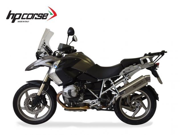 SILENCIADOR 4 VÍAS R HP CORSE ACERO SATINADO BMW R 1200 GS 2010-2012