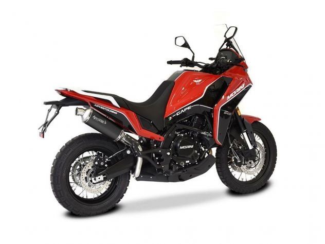 SILENCIADOR SP-1 CORTO NEGRO HP CORSE TITANIO MOTO MORINI X-CAPE 650 2021-2024