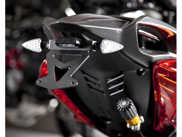 PORTA MATRÍCULA ALTO BAJO COLA + LUZ LED MOTOCORSE MV AGUSTA RIVALE 800 EURO4 2018