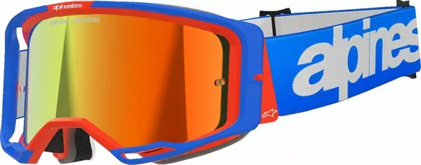Alpinestar Gafas de protección Vision 8 Corp Roll-Off  GOGGLE VISION 8 WORDMARK BL/ORG MIRROR-RED