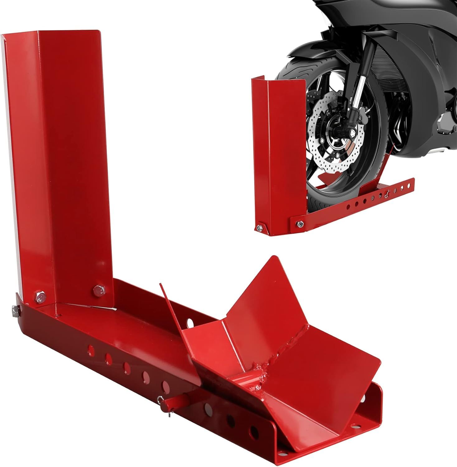 Soporte de moto remolque rueda delantera abrazadera