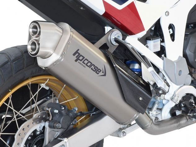 SILENCIADOR CORSE 4 ORUGAS R HP ACERO SATINADO HONDA AFRICA TWIN 1000