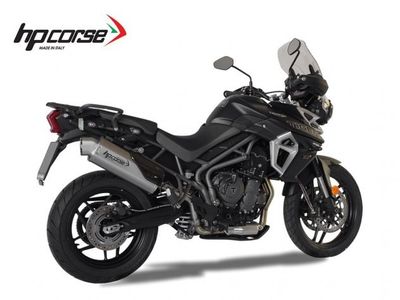 SILENCIADOR 4 VÍAS R HP CORSE ACERO SATINADO TRIUMPH TIGER 800 2018-2019