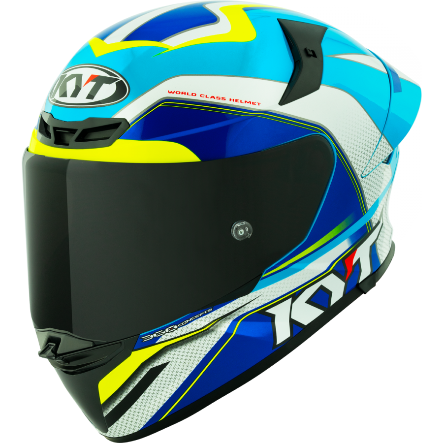 KYT TT-REVO GRAND PRIX WHITE/LIGHT BLUE