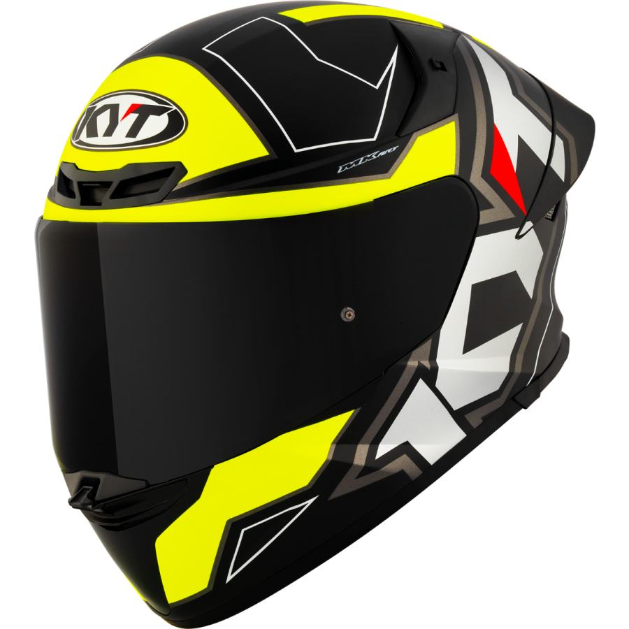 KYT TT-REVO ELECTRON MATT BLACK/YLW