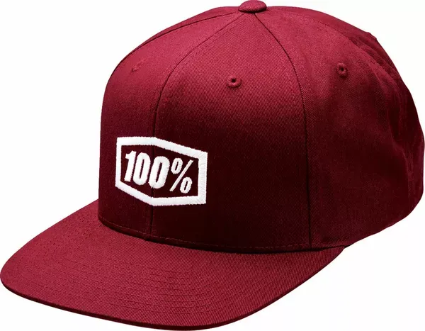 100% HAT ICON SNPBCK BRGNDY OS