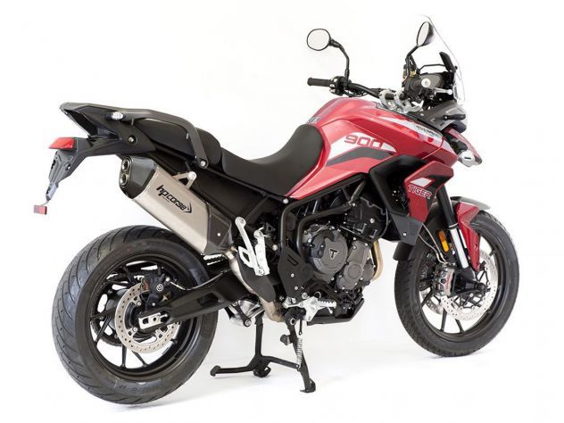 SPS CARBON 350 HP CORSE SILENCIADOR ACERO SATINADO TRIUMPH TIGER 850 / 900 2020-2023
