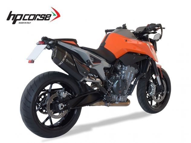 SILENCIADOR SP-3 CARBONO CORTO HP CORSE ACERO NEGRO KTM DUKE 790 2018-2022