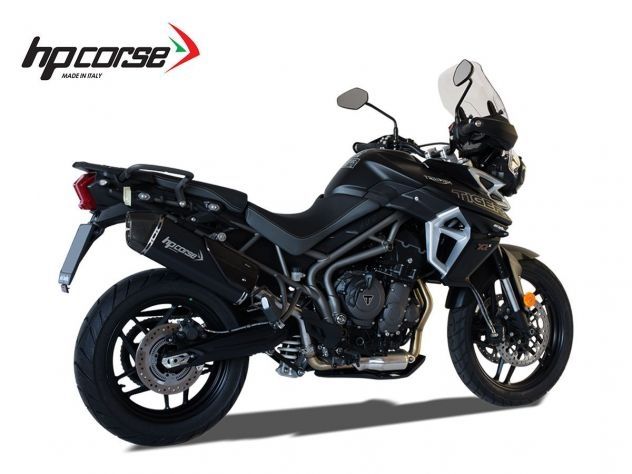 SPS CARBONO HP CORSE SILENCIADOR ACERO SATINADO TRIUMPH TIGER 800 2018-2019