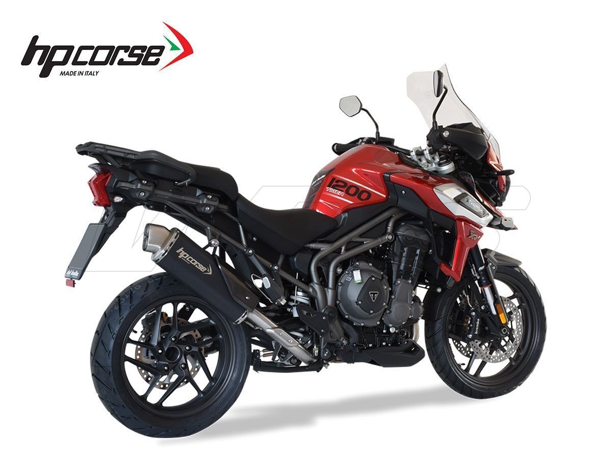 SILENCIADOR 4 ORUGAS R HP CORSE INOX NEGRO TRIUMPH TIGER 1200 2018-2023