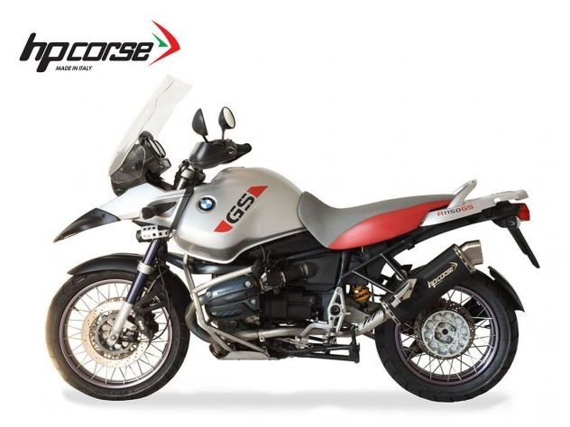 SILENCIADOR 4 VÍAS R HP CORSE ACERO CERÁMICO NEGRO BMW R 1150 GS